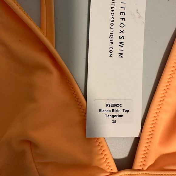 White Fox Bianco Bikini Triangle Top Tangerine Women’s Sz XS NWT - Picture 6 of 6